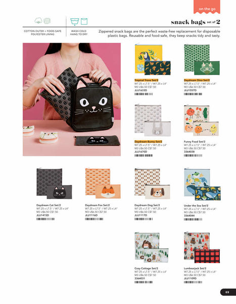 Reusable Snack Bags Set of 2