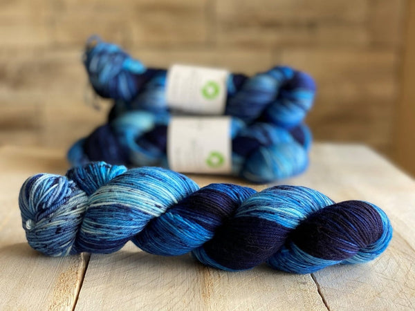 Biscotte Yarns, Bis-Sock Marmicelle Picot Collection, 85% hand washable merino wool and 15% nylon, #1 Fingering Weight