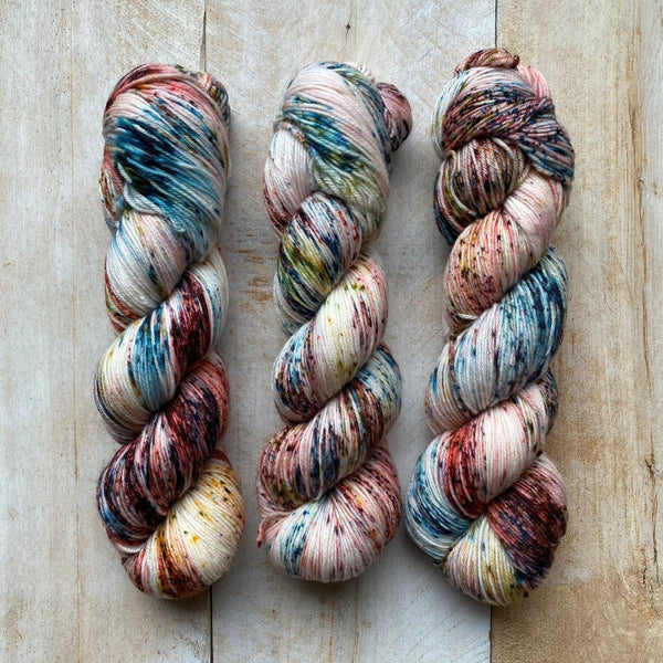 Biscotte Yarns, Bis-Sock Marmicelle Picot Collection, 85% hand washable merino wool and 15% nylon, #1 Fingering Weight