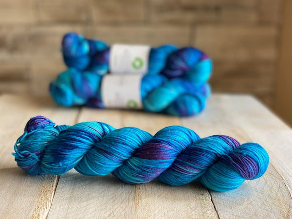 Biscotte Yarns, Bis-Sock Marmicelle Picot Collection, 85% hand washable merino wool and 15% nylon, #1 Fingering Weight