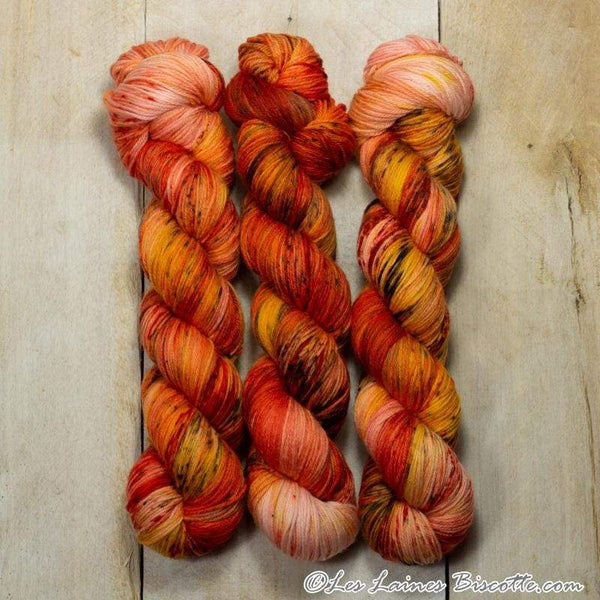Biscotte Yarns, Bis-Sock, Speckled, 85% Merino Superwash, 15% Nylon, #1 Fingering