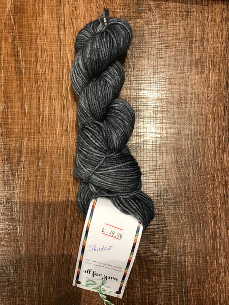 All For Yarn 80% Superwash, Bluefaced Leicester, 20% Nylon, #1 Fingering Weight, 165m/180yd