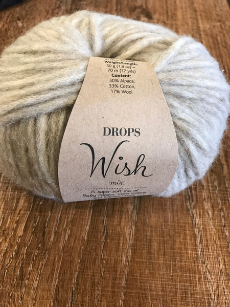 Drops Wish, Baby Alpaca, Pima Cotton and Merino Wool, Super Bulky Weight #6