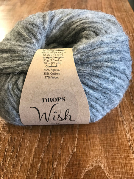 Drops Wish, Baby Alpaca, Pima Cotton and Merino Wool, Super Bulky Weight #6