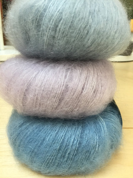 Drops Kid-Silk, 75% SuperKid Mohair, 25% Silk, #0 Lace Weight