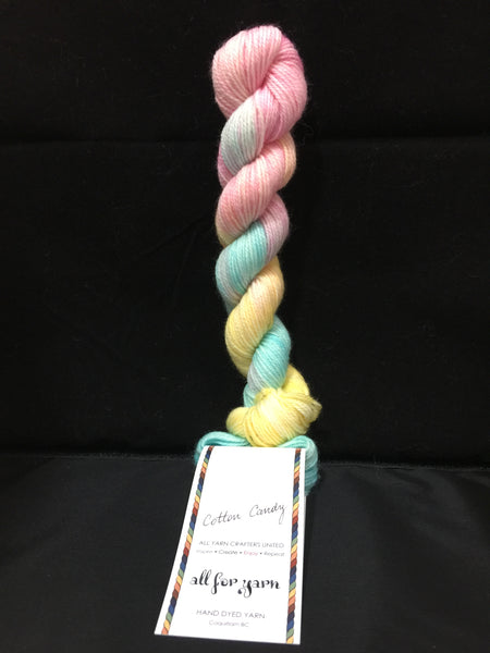 All For Yarn Mini Skeins, 80% Superwash Merino, 20% Nylon, #1 Fingering Weight, 96m