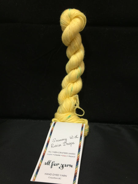 All For Yarn Mini Skeins, 80% Superwash Merino, 20% Nylon, #1 Fingering Weight, 96m