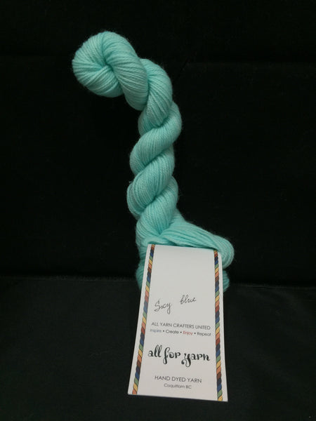 All For Yarn Mini Skeins, 80% Superwash Merino, 20% Nylon, #1 Fingering Weight, 96m