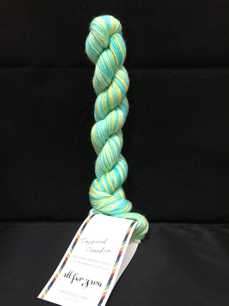 All For Yarn Mini Skeins, 80% Superwash Merino, 20% Nylon, #1 Fingering Weight, 96m