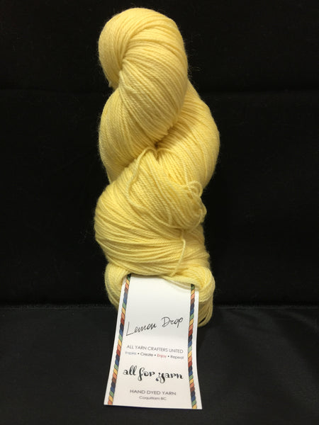 All For Yarn 80% Superwash Merino, 20% Nylon, #1 Fingering Weight, 384m/420yd