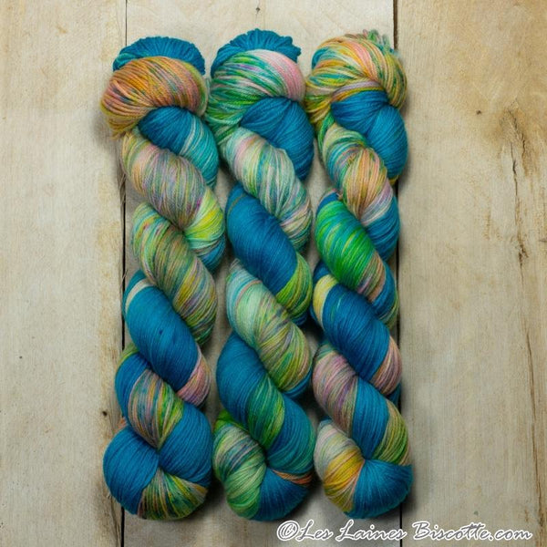 Biscotte Yarns, Bis-Sock, Speckled, 85% Merino Superwash, 15% Nylon, #1 Fingering