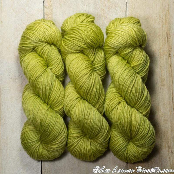 Biscotte Yarns, Pure yarn, 90% merino wool, 10% silk, #3 DK Weight