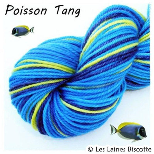 Biscotte Yarns, Bis-Sock, Self-Striping, 85% Merino Superwash, 15% Nylon, #1 Fingering