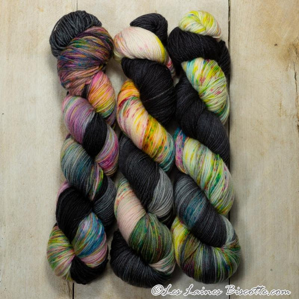 Biscotte Yarns, Bis-Sock, Speckled, 85% Merino Superwash, 15% Nylon, #1 Fingering