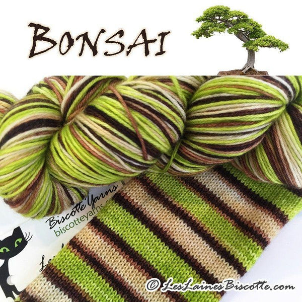 Biscotte Yarns, Bis-Sock, Self-Striping, 85% Merino Superwash, 15% Nylon, #1 Fingering