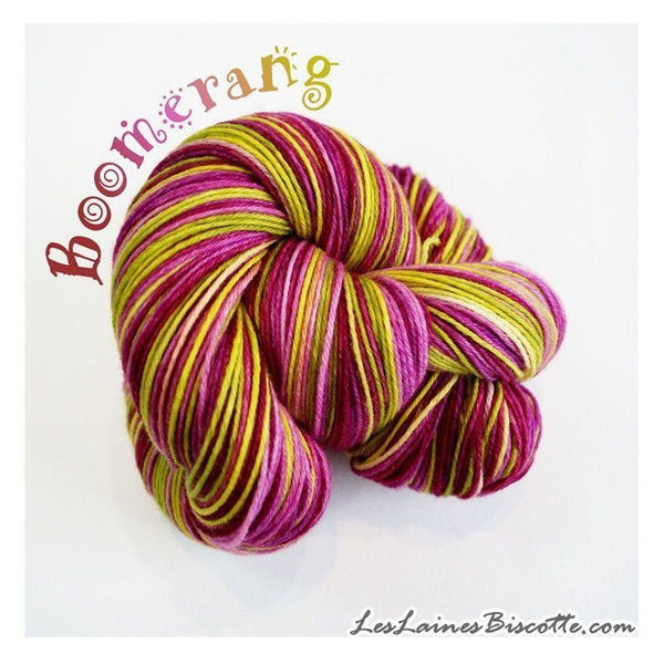 Biscotte Yarns, Bis-Sock, Self-Striping, 85% Merino Superwash, 15% Nylon, #1 Fingering