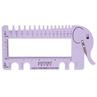 Knitter's Pride, Elephant Needle Gauge with Yarn Cutter