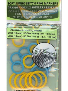 Clover Soft Jumbo Stitch Ring Markers, 3108