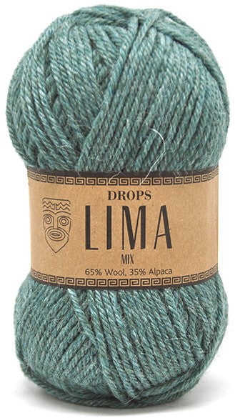 65% Wool and 35% Alpaca Yarn for Knitting and Crocheting, 3 or Light,  Worsted, DK Weight, Drops Lima, 1.8 oz 109 Yards per Ball (9010 Light Grey)