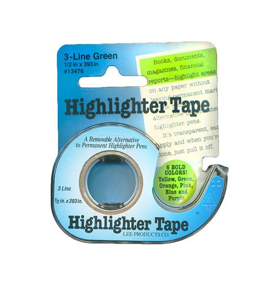 Highlighter Tape in Dispenser, 12"x393"