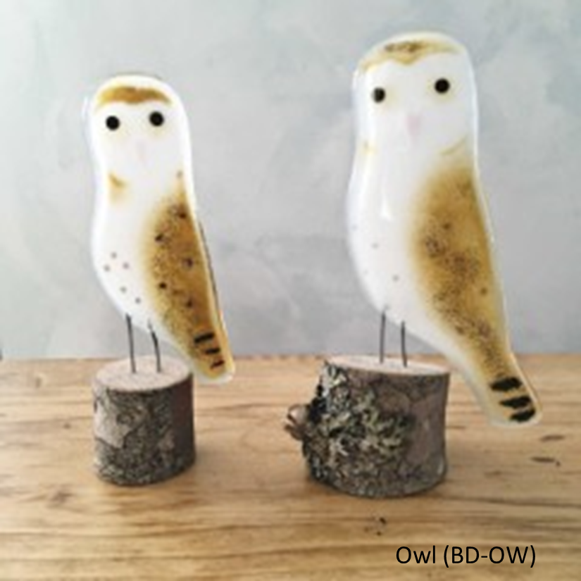 The Glass Bakery, Unique Hand Crafted, Fused Glass Birds, Created in Nova Scotia