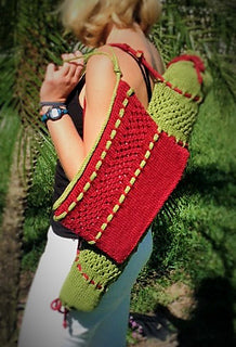 Knitted Yoga Mat Duffel and Tablet/Accessory Case Kit, Instructor Susan