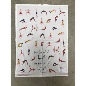 Tea towels, 100% Cotton, "Designed with Love in Canada" Yoga Poses