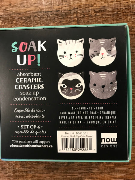Coaster Soak Up, Cats Meow Coasters!