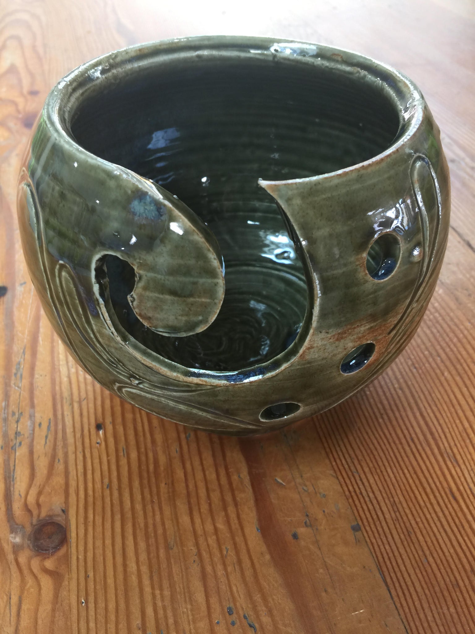 Pottery Yarn Bowls, 4 Handmade